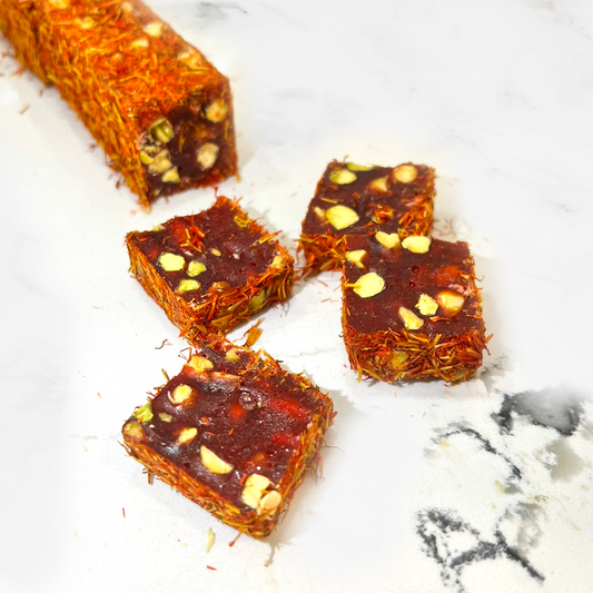 Pomegranate Flavor With Pistachio Covered In Saffron
