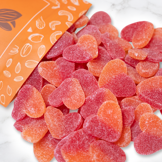 Halal Two-Tone Heart Gummies (Sugar Coated)