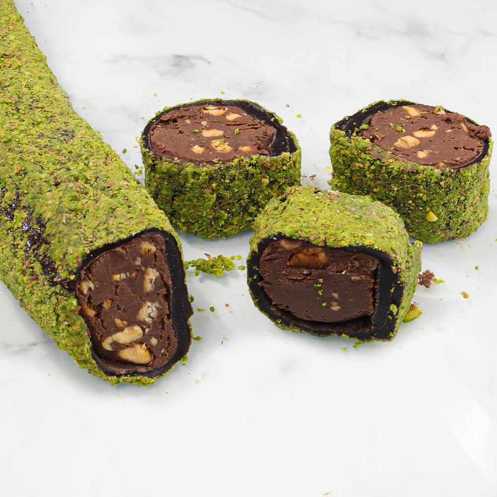 Hazelnut Chocolate Cream Covered In Powder Pistachio